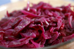 Baked red cabbage in cyder vinegar